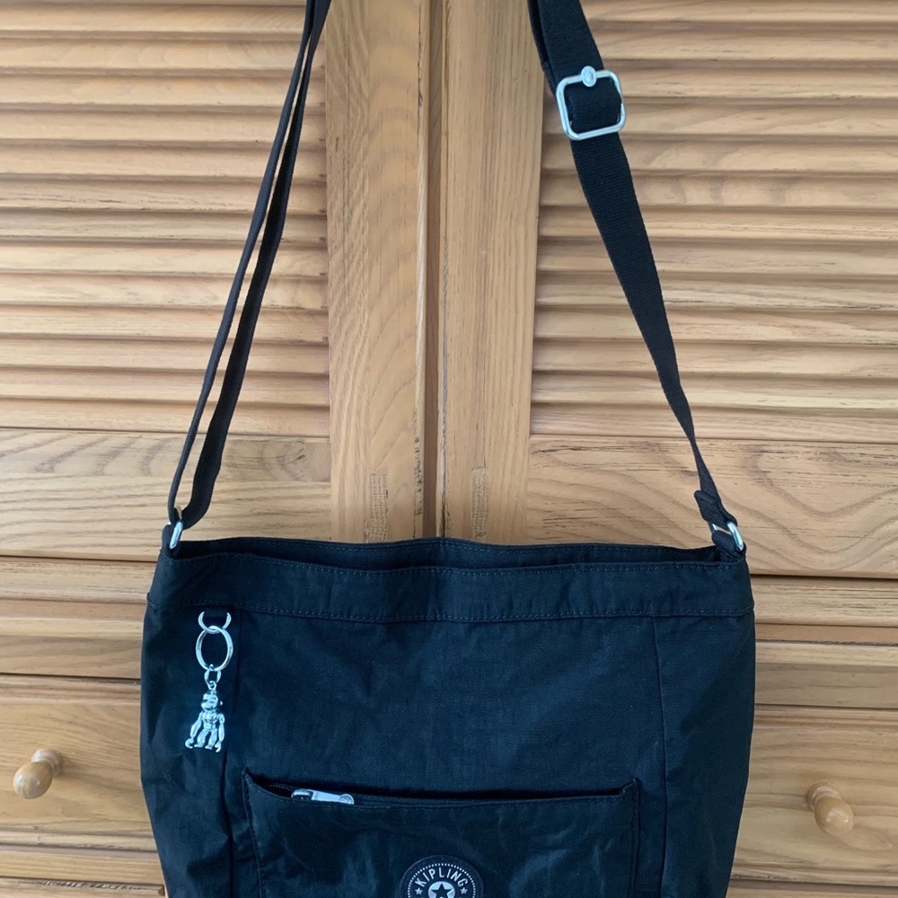 Kipling Black Bag with Gray Logo